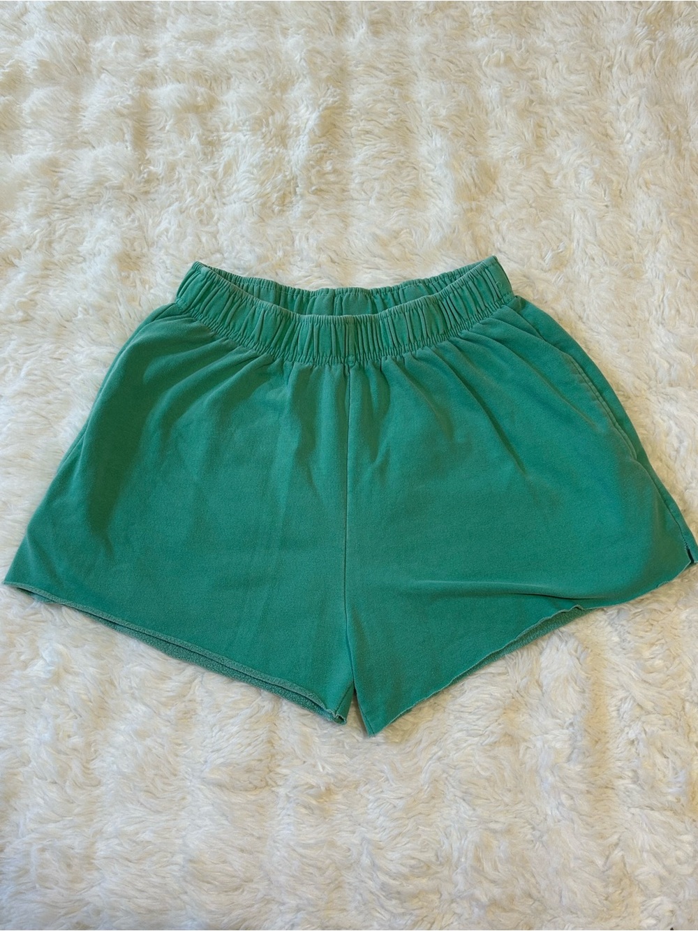 Pretty Little Thing Women's Sweatshorts Stretch-Waist Green Shorts